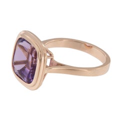 18 Karat Rose Gold 6.95 Carat Lavender Amethyst Manhattan Ring by Goshwara
