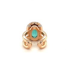 18 Karat Rose Gold 9.74 Carat Lagoon Tourmaline Cocktail Ring by Jochen Leën
