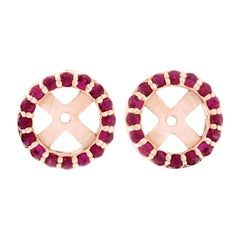 18 Karat Rose Gold and 1 Carat Ruby Cluster by Alessa Jewelry