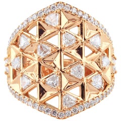Alessa Shield Ring 18 Karat Rose Gold Amara Collection