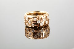 18 Karat Rose Gold and Diamond Band