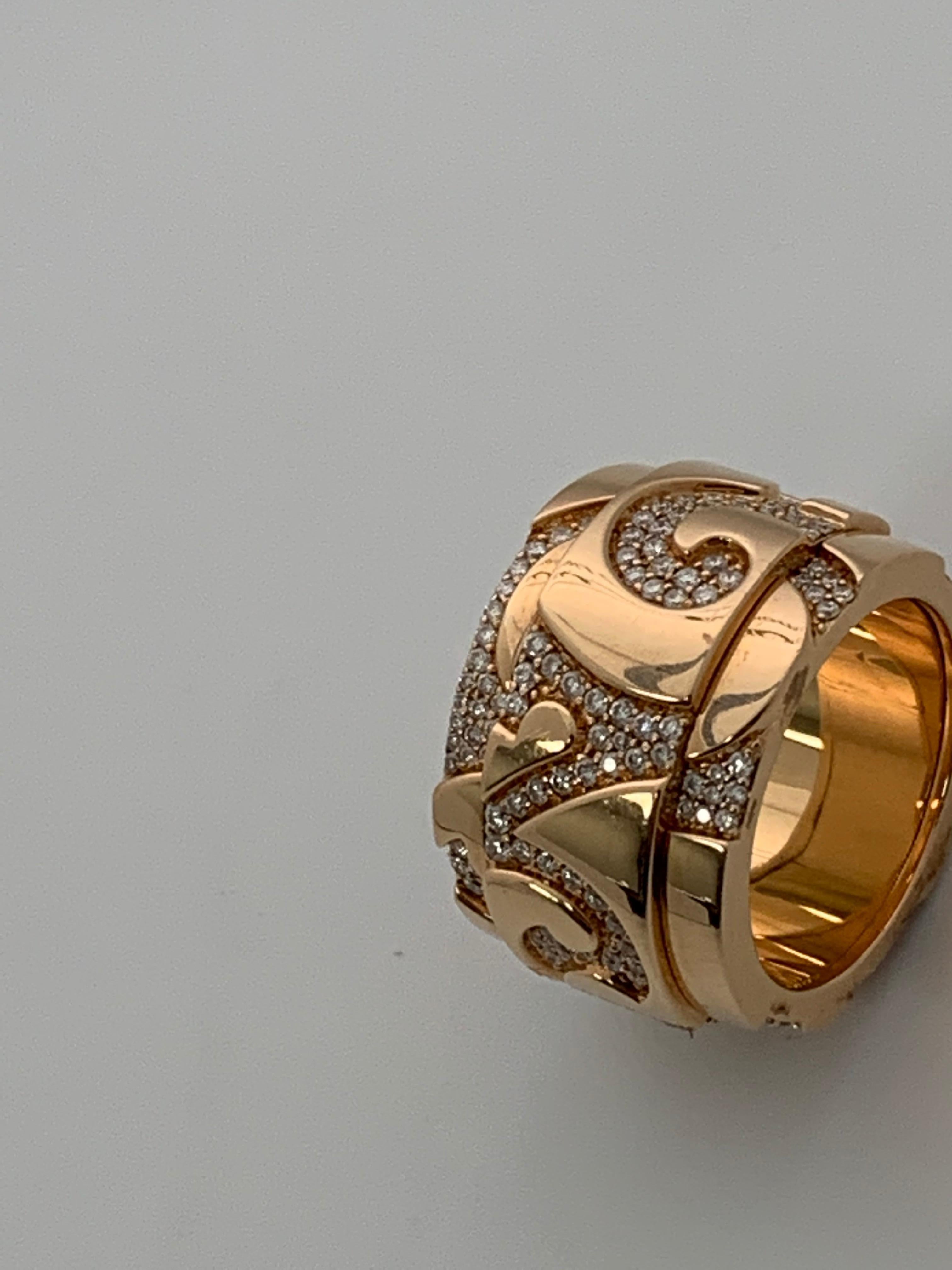 rose gold cigar band ring
