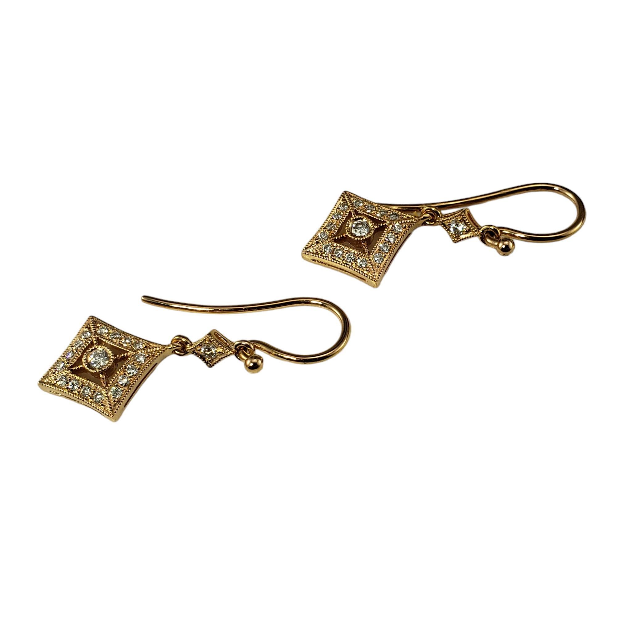 Taglio rotondo Orecchini pendenti in oro rosa 18 carati e diamanti #17451 in vendita
