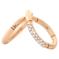 18 Karat Rose Gold and Diamond D'Oro Twist Ring