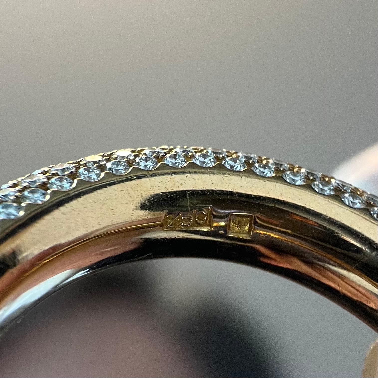 Brilliant Cut 18 Karat Rose Gold and Diamond Eternity Band Ring For Sale