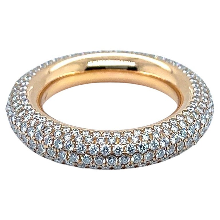 3mm Eternity Bang Ring In 18k Rose Gold Filled