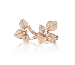 18 Karat Rose Gold and Diamond Fleur de Lis Cocktail Ring