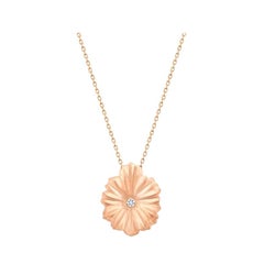 Mini Colgante de Oro Rosa de 18 Kilates y Diamantes