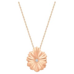 18 Karat Rose Gold and Diamond Mini Pendant