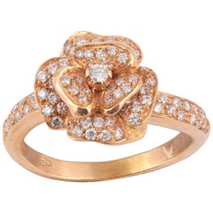 18 Karat Rose Gold and Diamond Ring