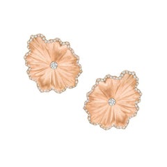 Pendientes de oro rosa de 18 quilates y diamantes