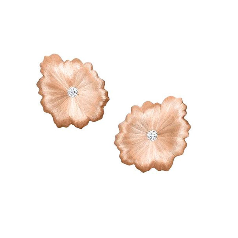Mini-Ohrringe aus 18 Karat Roségold und Diamanten