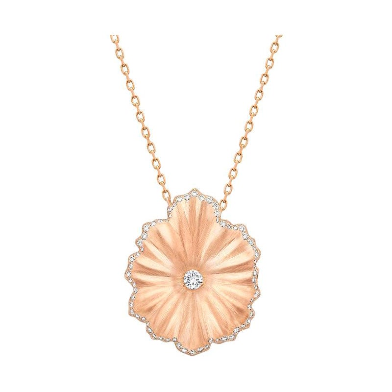 Pendentif en or rose 18 carats et diamants