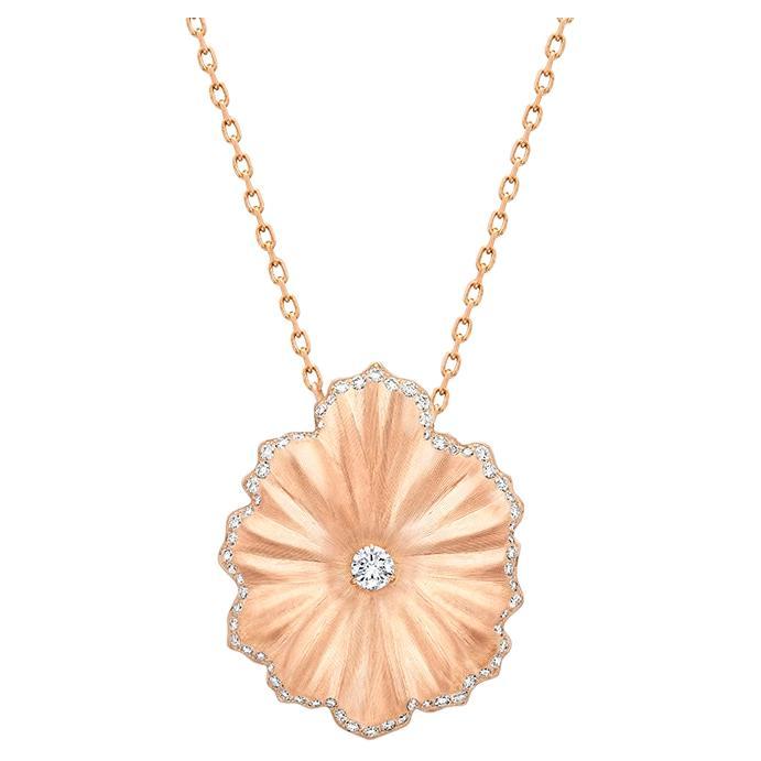 18 Karat Rose Gold and Diamonds Pendant