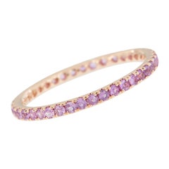 Eternity Ring aus 18 Karat Roségold mit rosa Saphiren