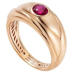 18 Karat Rose Gold and Ruby Stackable Ring