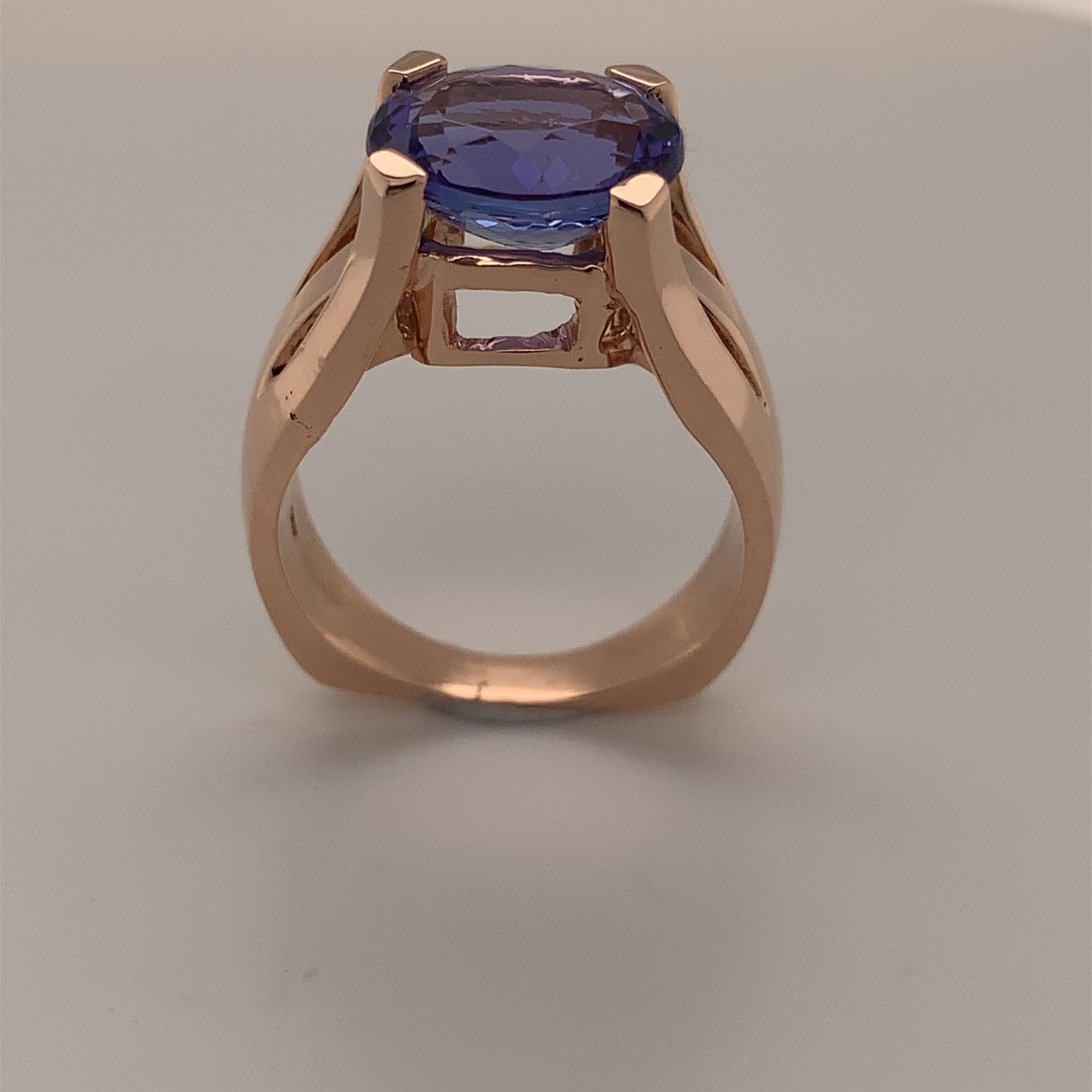 tanzanite rose gold engagement rings