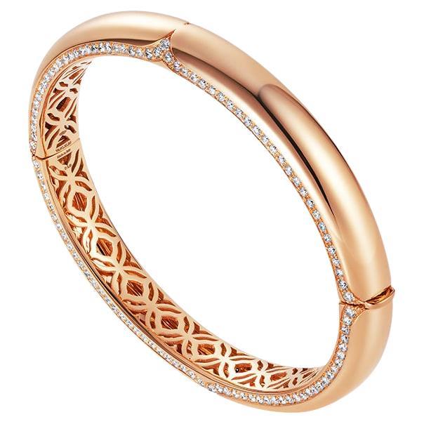 18 Karat Rose Gold and White Diamonds Bangle