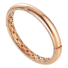 Armreif aus 18 Karat Roségold mit weißen Diamanten