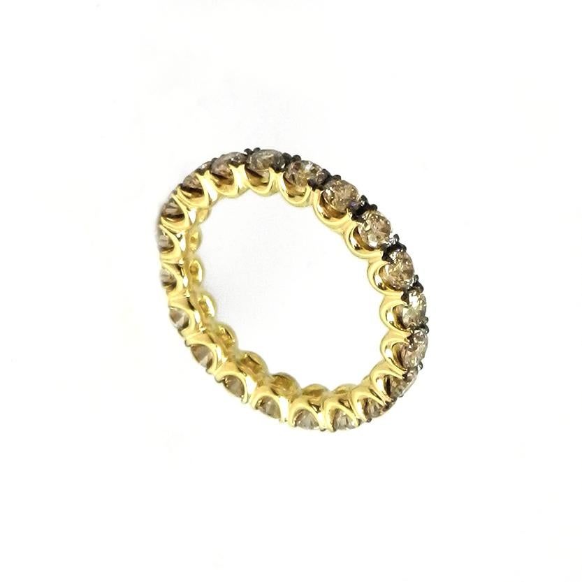 Garavelli, bague à anneau d'éternité en or rose 18 carats et diamants blancs Neuf - En vente à Valenza, IT