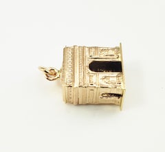 18 Karat Rose Gold Arc De Triomphe Charm