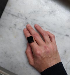 Eighteen Karat Rose Gold Contemporary Ring with Green Quartz
