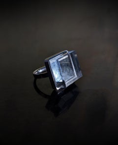 Featured in Vogue Eighteen Karat Rose Gold Ring with Blue Topaz