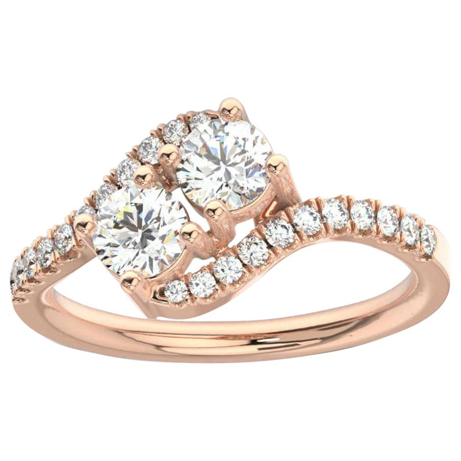 18 Karat Roségold Artemis Micro Prong Diamantring '1 Karat'