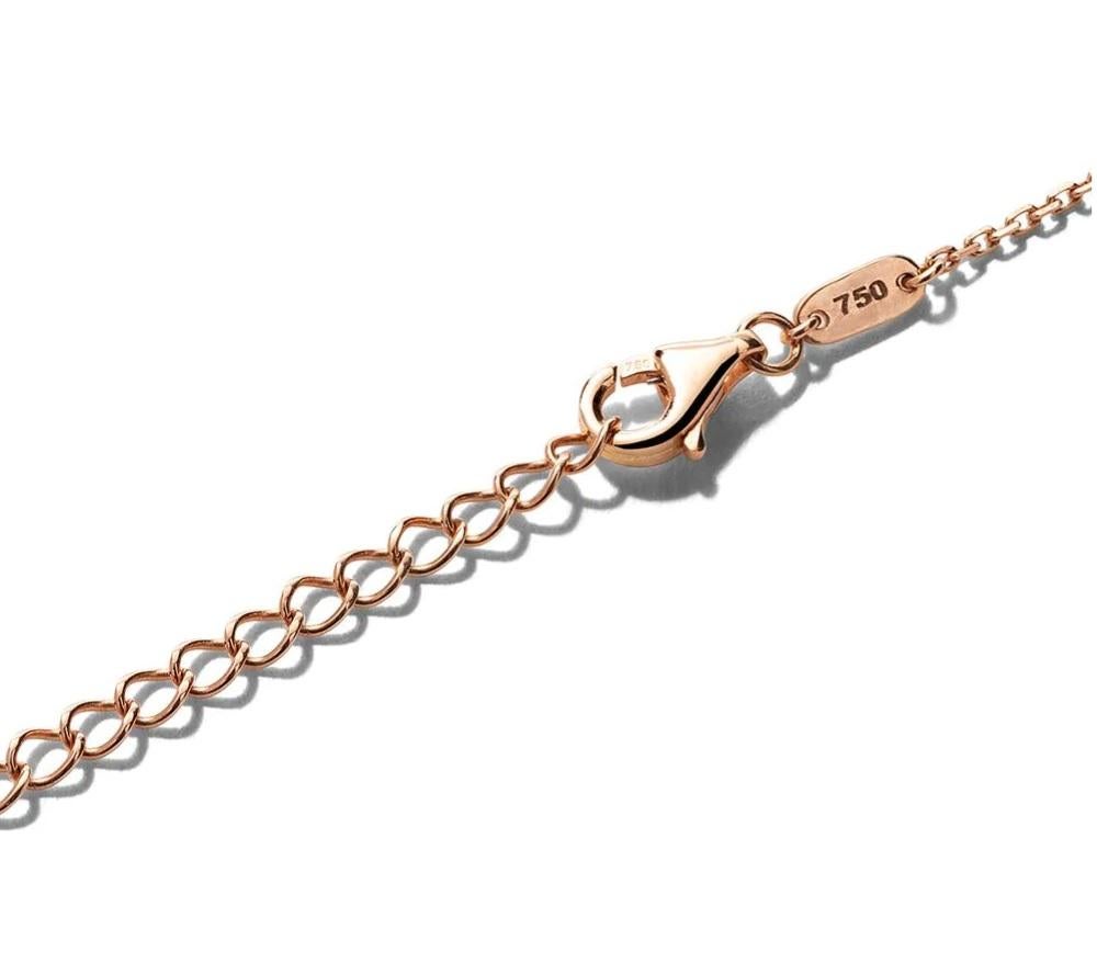 18 Karat Rose Gold Baguette Diamonds Lariat Necklace Damen im Angebot