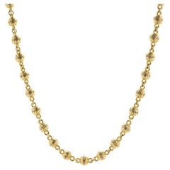 18 Karat Rose Gold Ball Necklace