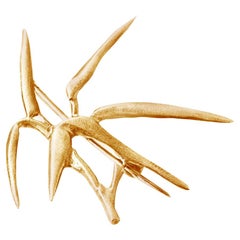 18 Karat Rose Gold Bamboo Brooch N1 by the Artist, Featured in Vogue