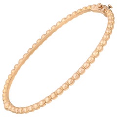 18 Karat Rose Gold Beaded Bangle Bracelet