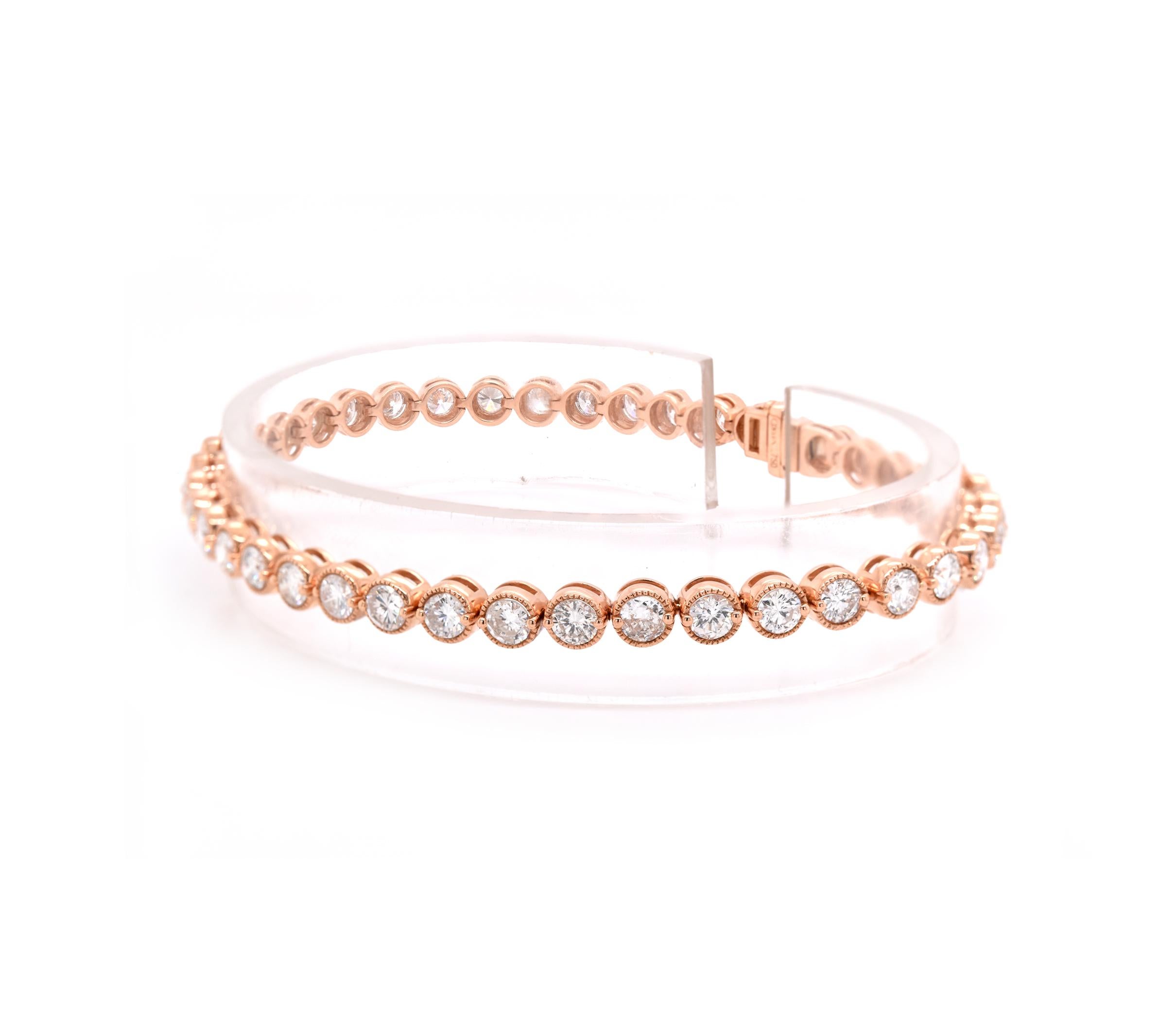 gold bezel tennis bracelet