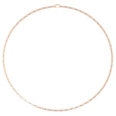 18 Karat Rose Gold Bezel Station Diamond Necklace '1 1/4 Carat'