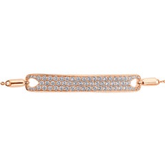 18 Karat Rose Gold Bolo Diamond Bracelet '1 2/5 Carat'