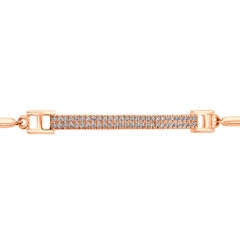 Bracciale Bolo in oro rosa 18 carati con diamante da 1/2 carato