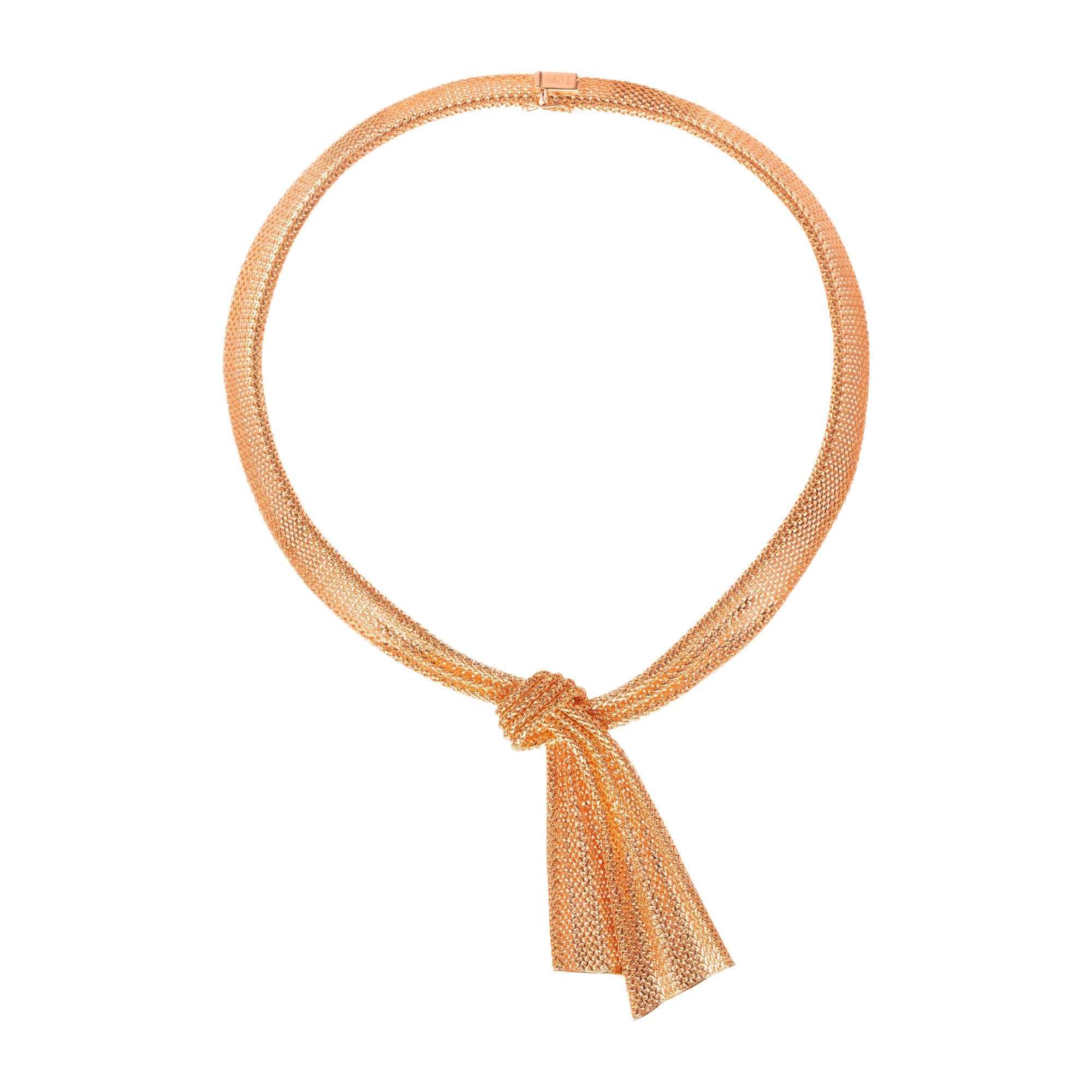 Rodeo Rose Bow Pendant Scarf Necklace