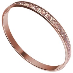 18 Karat Rose Gold Rectangles Bangle Bracelet