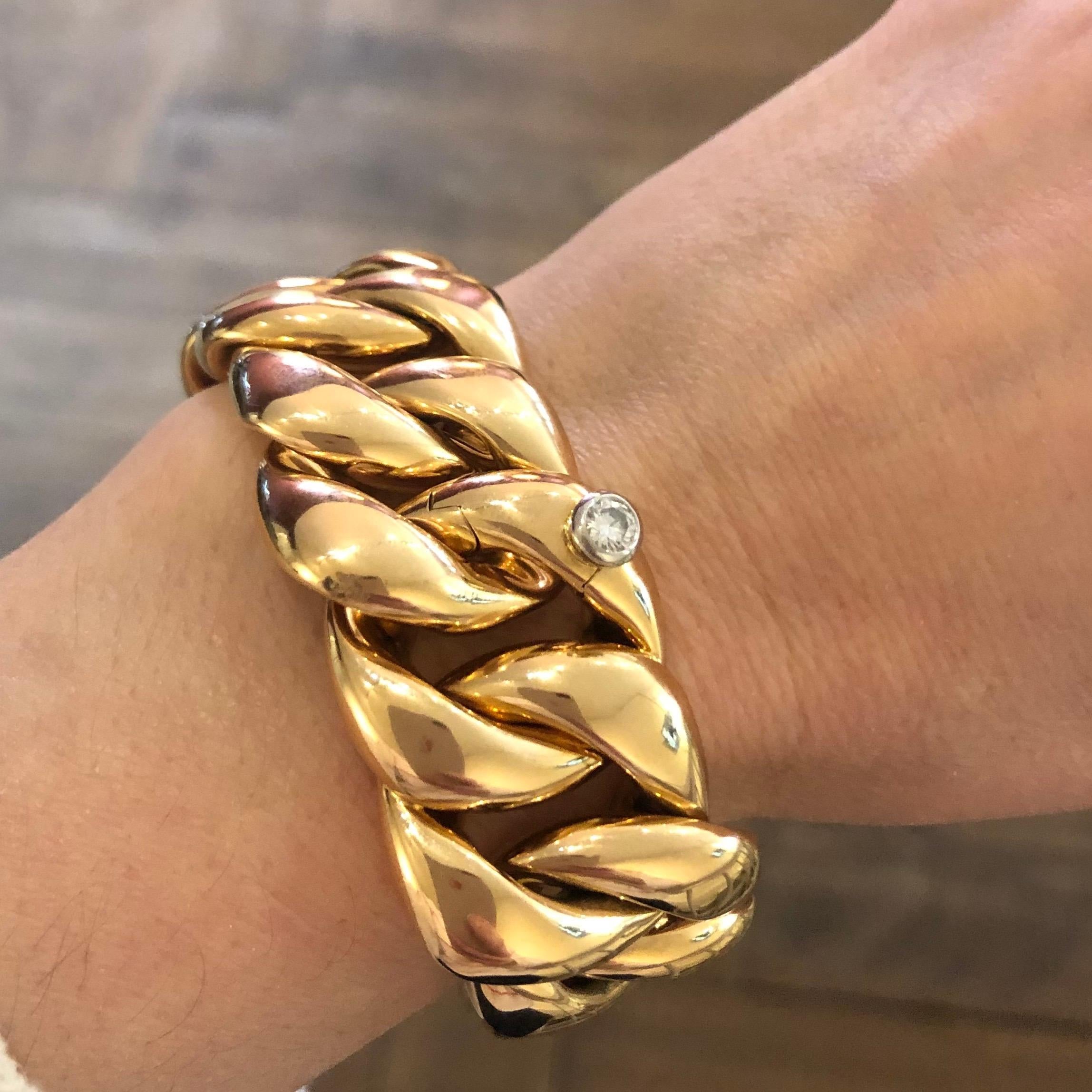 Women's 18 Karat Rose Gold Bracelet by Isabelle Fa