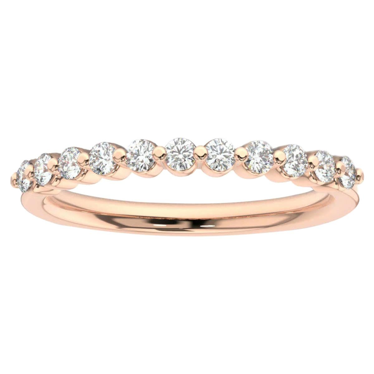 18 Karat Rose Gold Briana Diamond Ring '1/3 Carat' For Sale