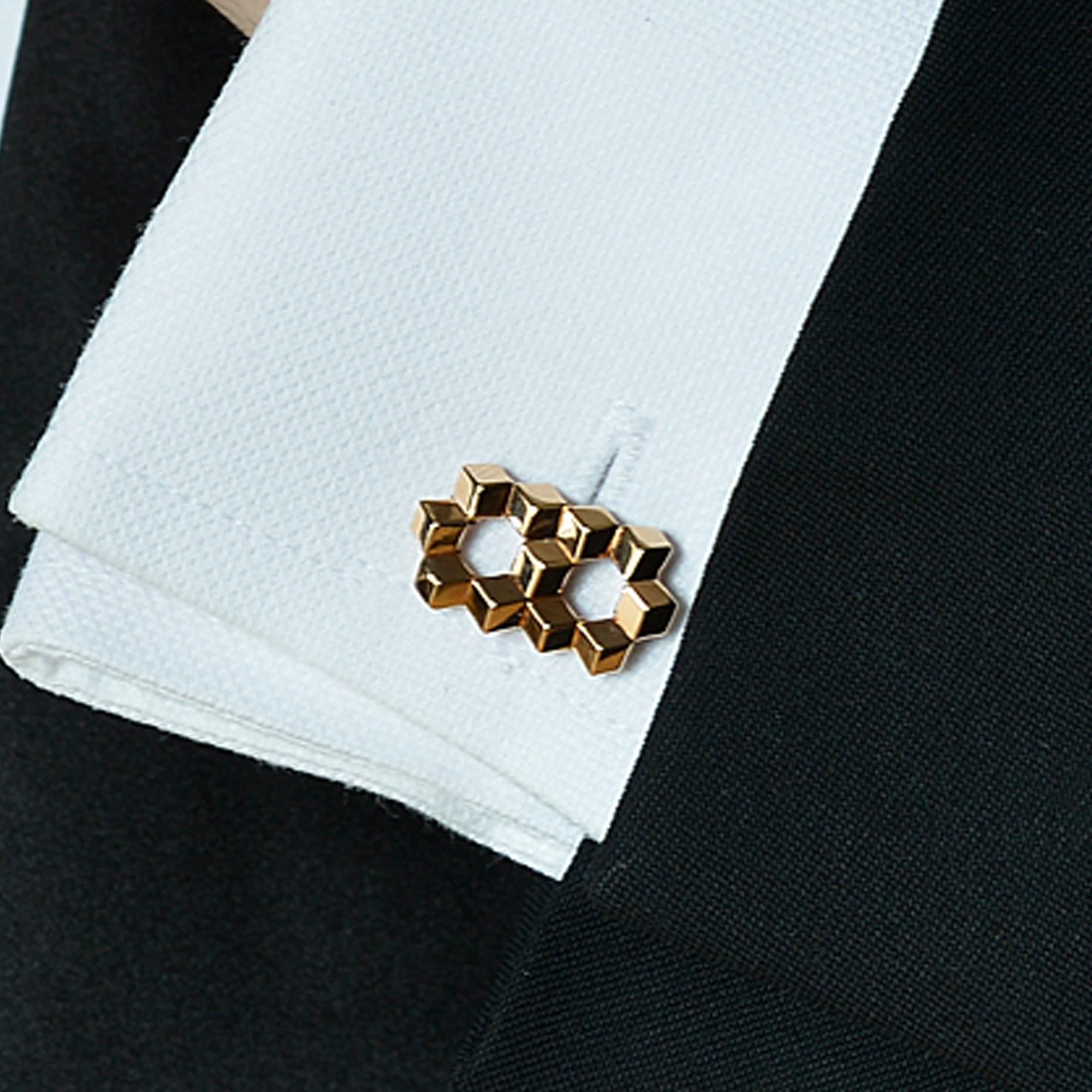 Paolo Costagli 18 Karat Rose Gold Brillante Cufflink Set, Petite In New Condition For Sale In Miami beach, FL