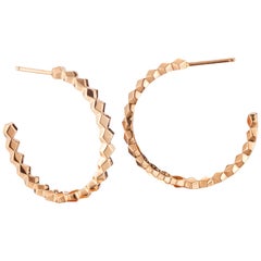 Paolo Costagli 18 Karat Rose Gold Brillante Hoop Earrings