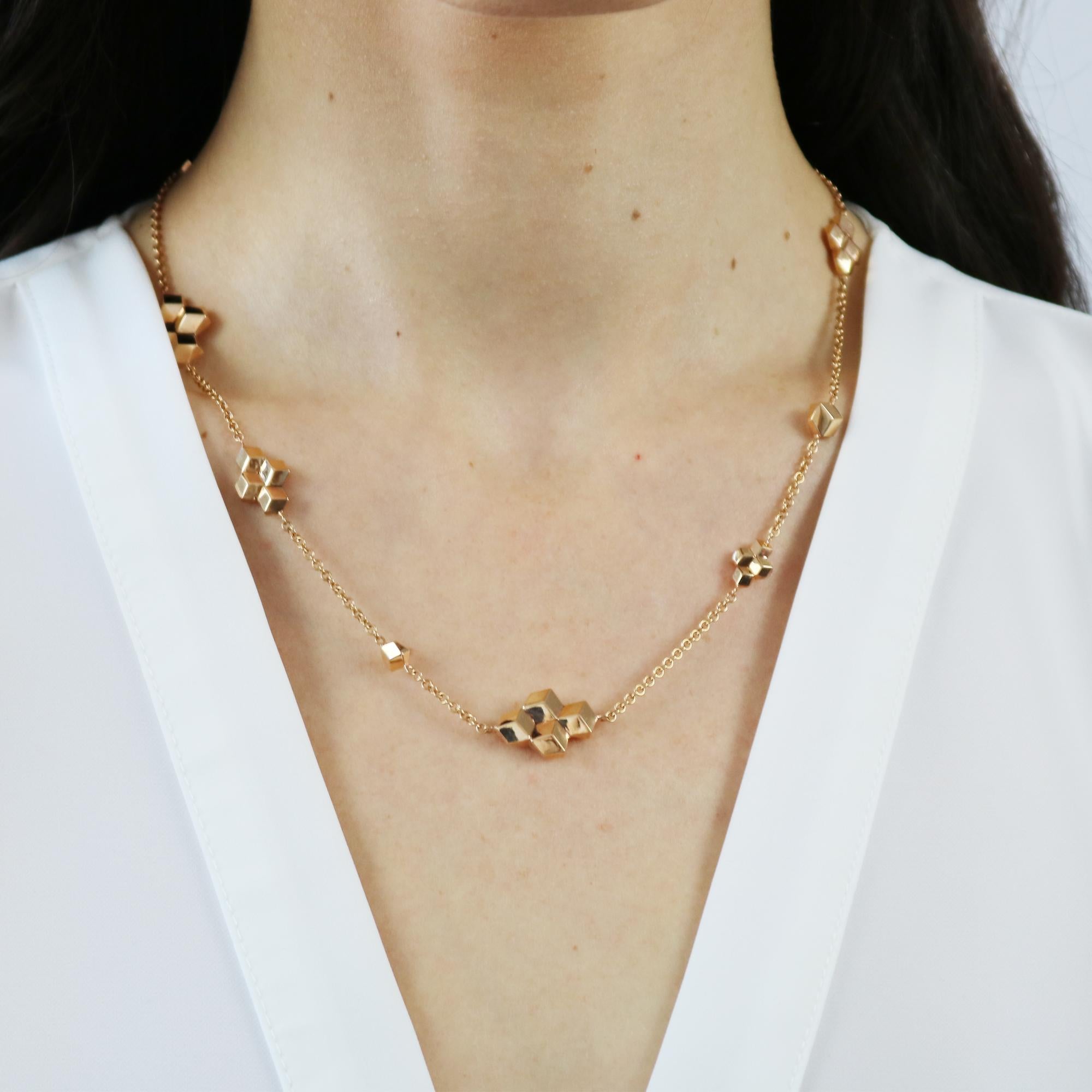 Paolo Costagli 18 Karat Rose Gold Brillante Necklace In New Condition For Sale In Miami beach, FL