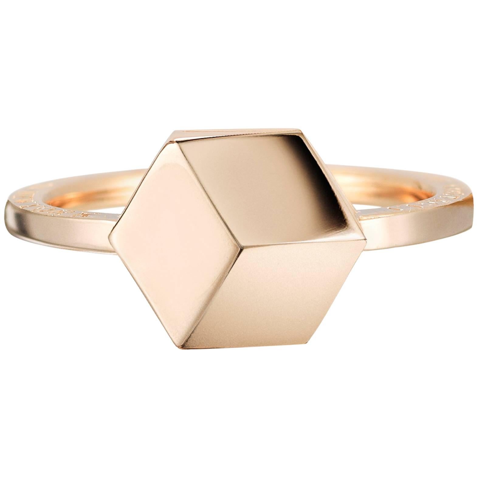 Paolo Costagli 18 Karat Rose Gold Brillante Stackable Ring For Sale