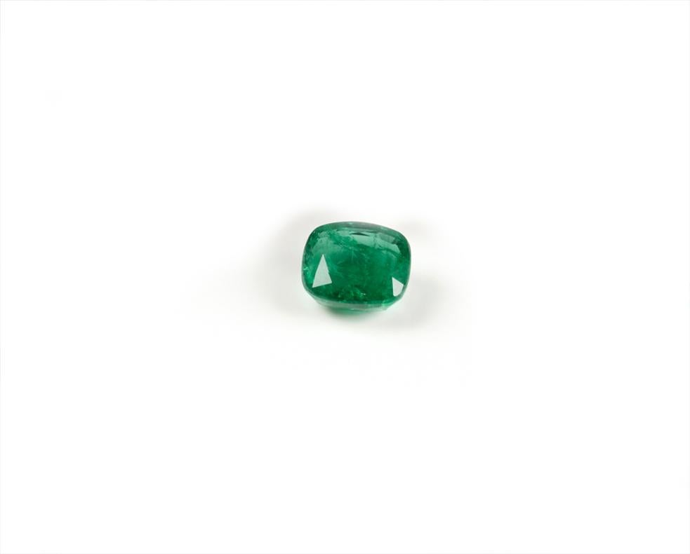 Zeitgenössische Brosche aus Roségold mit fünf Karat Smaragd und Diamanten, Saphir im Angebot 5