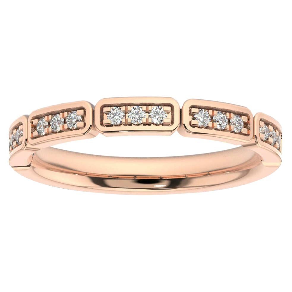 Bague Camila en or rose 18 carats et diamants de 1/6 carat