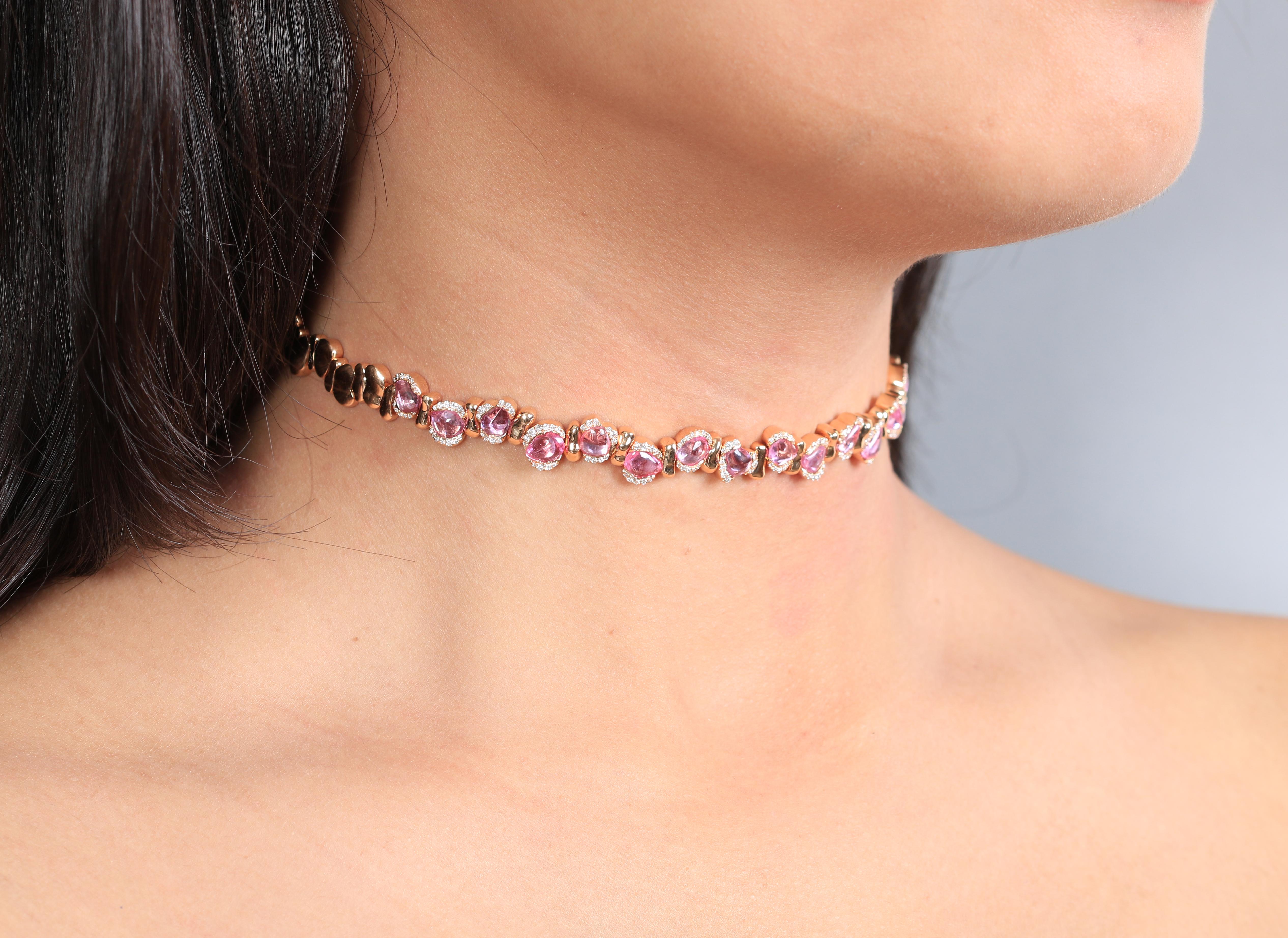 rose gold choker necklace