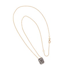 18 Karat Rose Gold Christophe Danhier 0.45 Cttw Champagne Diamond Necklace