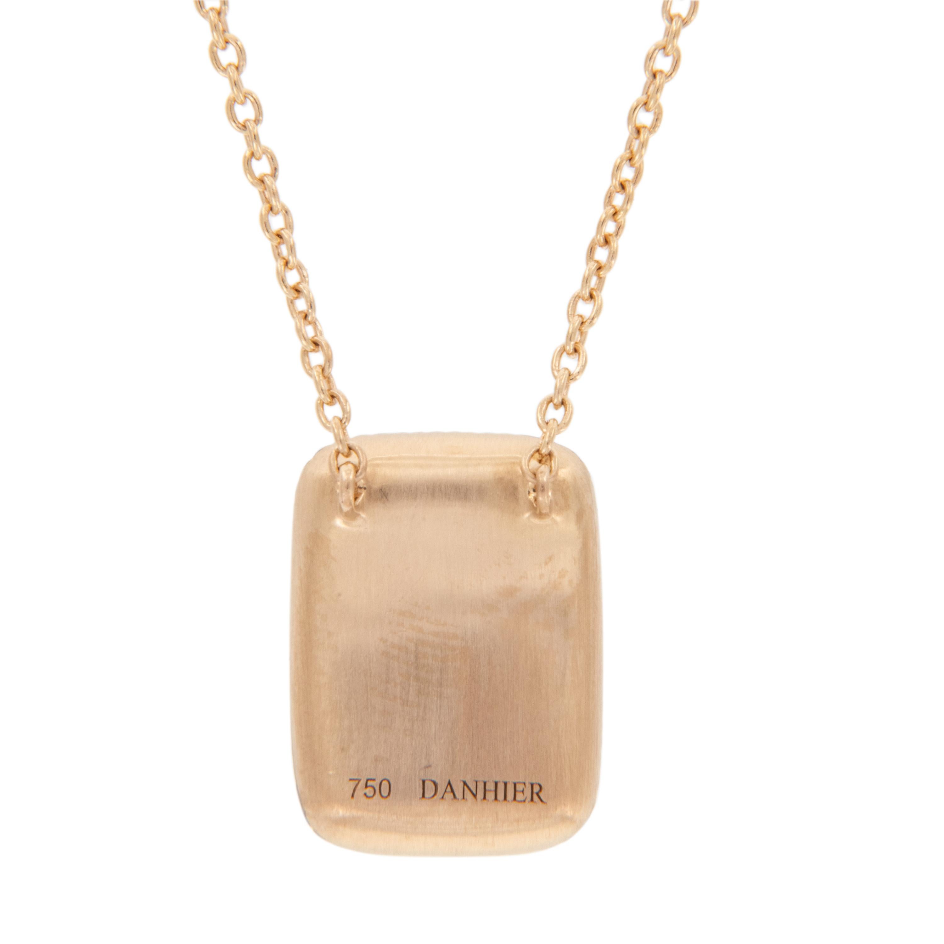 18 Karat Roségold Christophe Danhier Champagner-Diamant-Halskette mit 0,45 Gesamtkaratgewicht (Zeitgenössisch) im Angebot