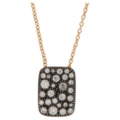 Collar de diamantes champán Christophe Danhier de oro rosa de 18 quilates de 0,45 qt